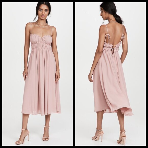 ๐O.P.T.๐ Gigi Dress ~ Chiffon Pink XS NWT - Picture 1 of 16